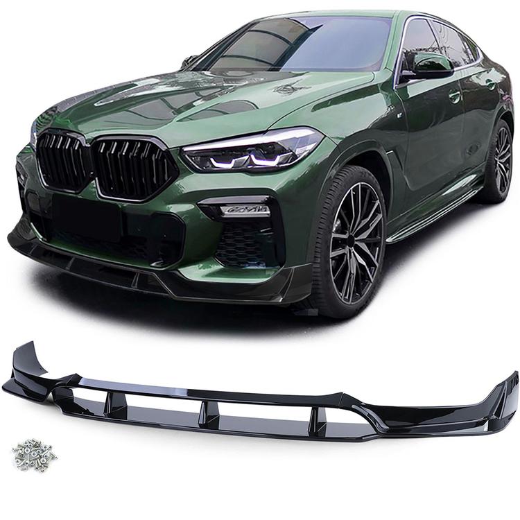 Blanksvart Spoilerläpp BMW X6 G06
