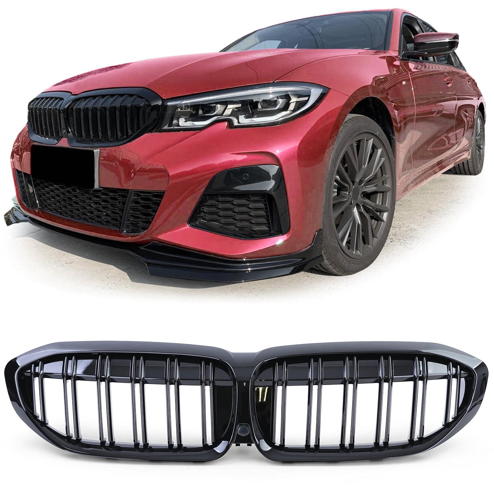 Njurar dubbelribbad Performance-design blanksvart till BMW 3-Serie G20 G21 2019-2022