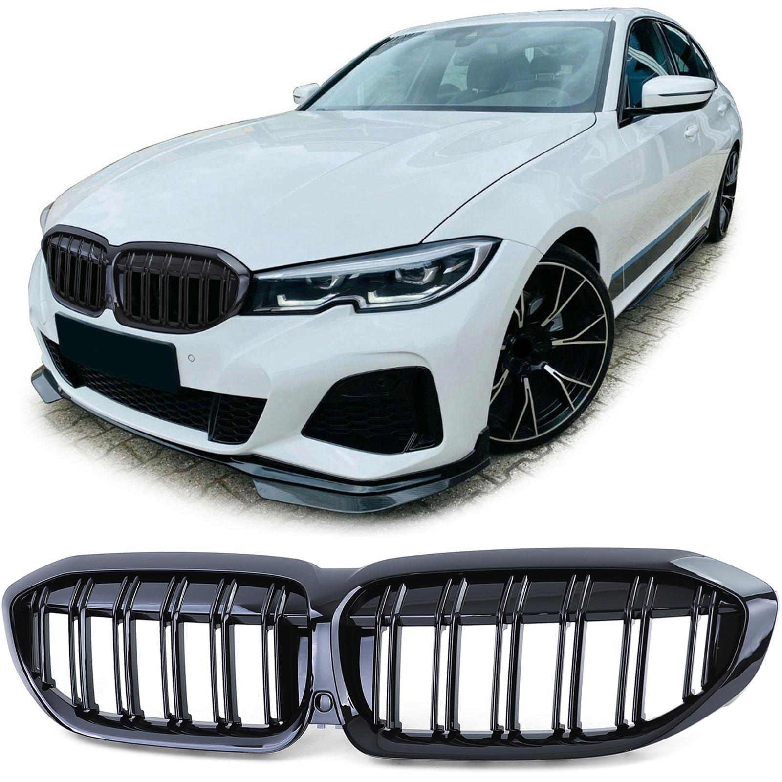 Njurar dubbelribbad Performance-design blanksvart till BMW 3-Serie G20 G21 2019-2022