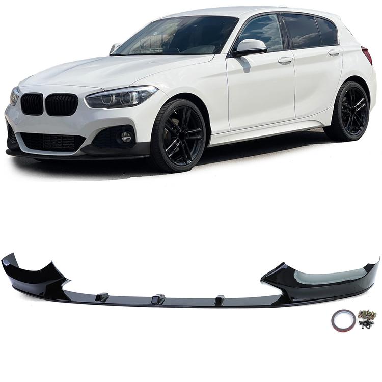 Frontspoilerläpp blanksvart för BMW 1-serie F20/F21 2015–2019