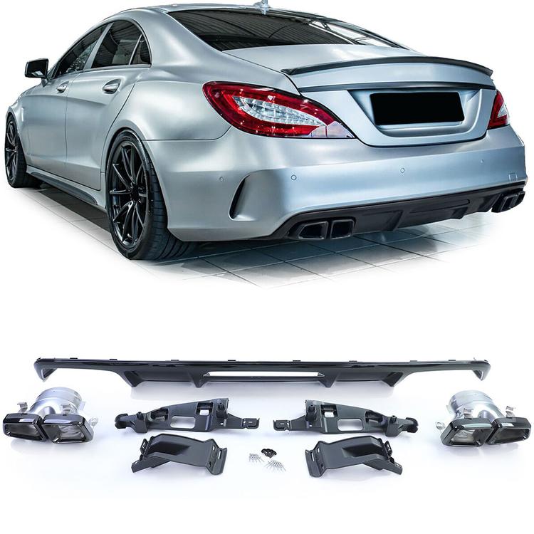 Diffusor med udstødningsrør Mercedes CLS C218 Facelift