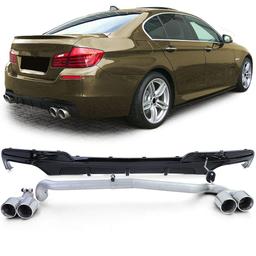 Blanksvart Diffusor + avgasavgasrör BMW 5-Serie F10 F11