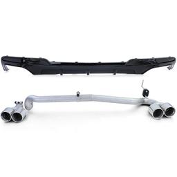 Blanksvart Diffusor + avgasavgasrör BMW 5-Serie F10 F11