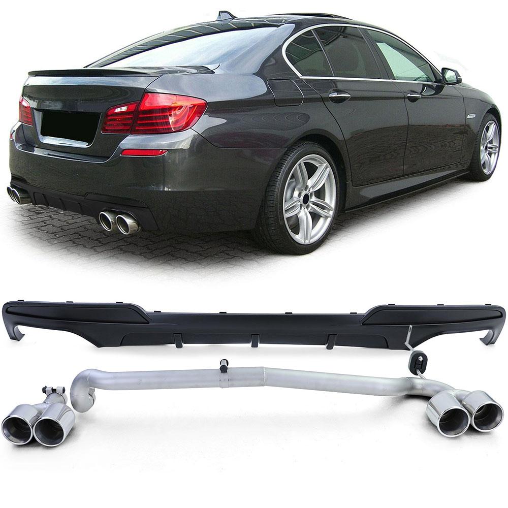 Mattamusta Diffuusori + pakoputki BMW 5-sarja F10 F11