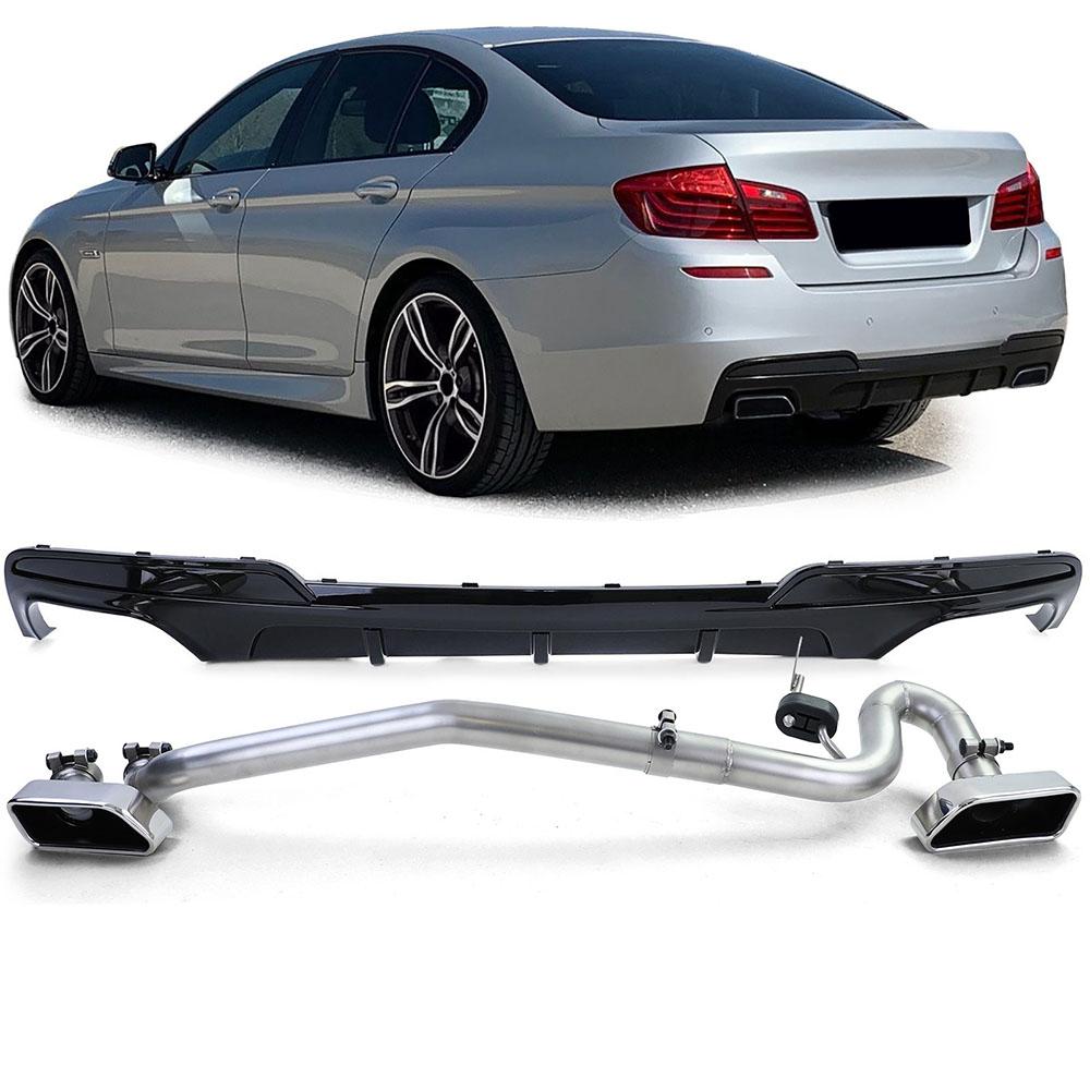 Diffusor + eksosrør 550/V8 look BMW 5-serie F10 F11 520 525 530