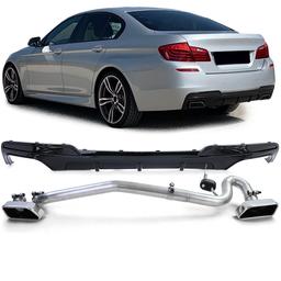 Diffusor + eksosrør 550/V8 look BMW 5-serie F10 F11 520 525 530