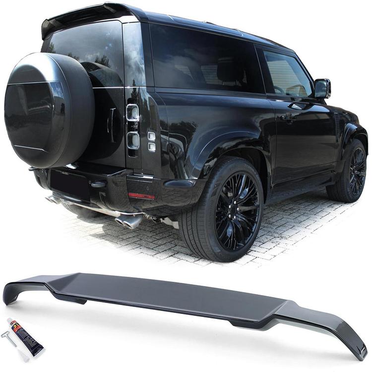 Blanksort Takspoilervinge Land Rover Defender L663 90 110