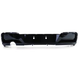 Diffusor blank svart til BMW 1-serie F20/F21 2011-02/2015 før facelift, med M-pakke og rundt enderør på venstre side - 3