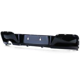 Diffusor blank svart til BMW 1-serie F20/F21 2011-02/2015 før facelift, med M-pakke og rundt enderør på venstre side - 4