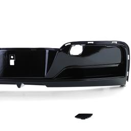 Diffusor blank svart til BMW 1-serie F20/F21 2011-02/2015 før facelift, med M-pakke og rundt enderør på venstre side - 7