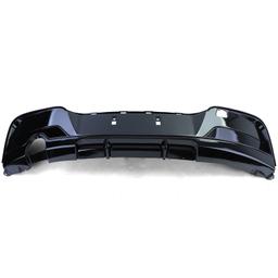 Diffusor blank svart til BMW 1-serie F20/F21 2011-02/2015 før facelift, med M-pakke og rundt enderør på venstre side - 8