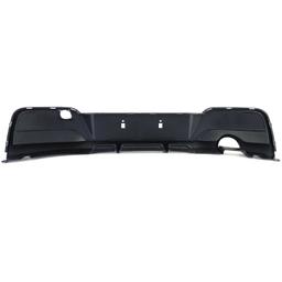 Diffusor blank svart til BMW 1-serie F20/F21 2011-02/2015 før facelift, med M-pakke og rundt enderør på venstre side - 9