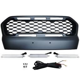 Svart Honeycomb Grill med LED Ford Rangar T7