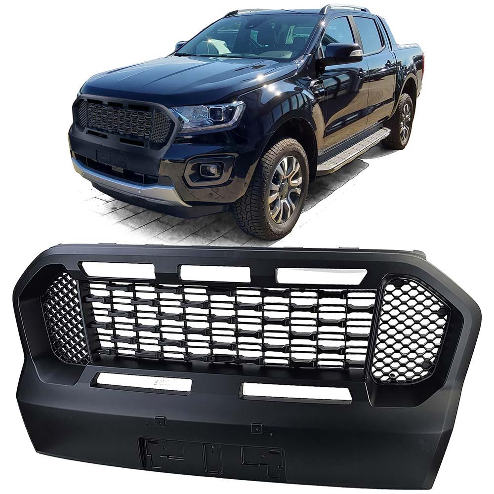 Svart Honeycomb Grill Ford Rangar T8