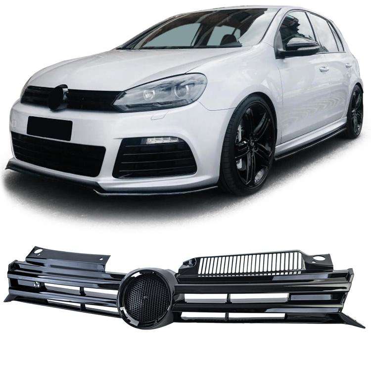 Frontgrill blanksvart till VW Golf 6 GTI GTD R 2008-2013