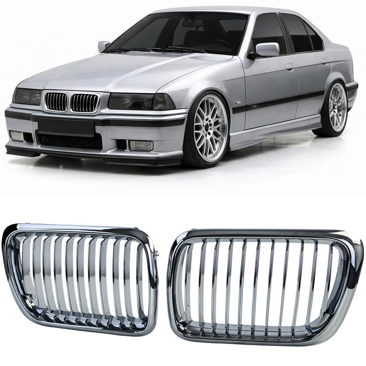 Njurar sportutförande krom till BMW 3-Serie E36 Facelift 1996-2000