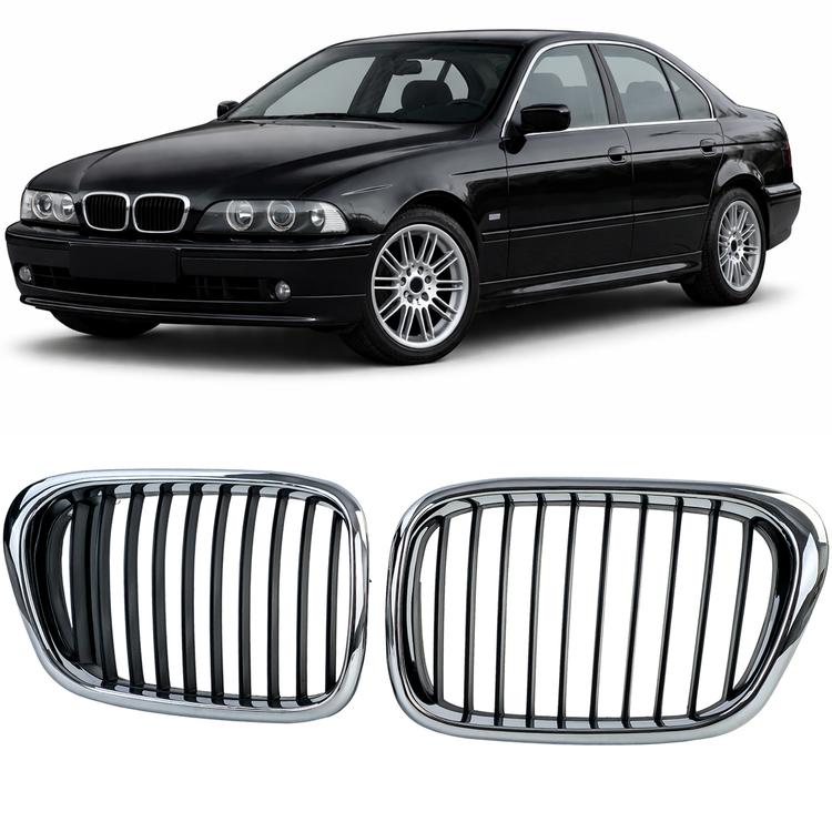 Njurar sportutförande svart/krom till BMW 5-Serie E39 1995-2003