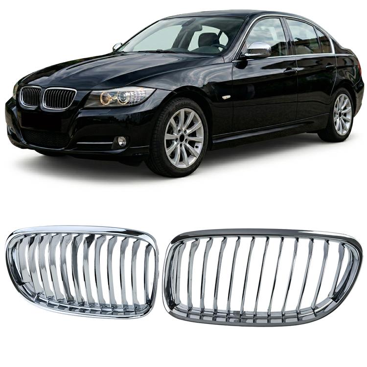 Njurar sportutförande krom till BMW 3-Serie E90 E91 2008-2012