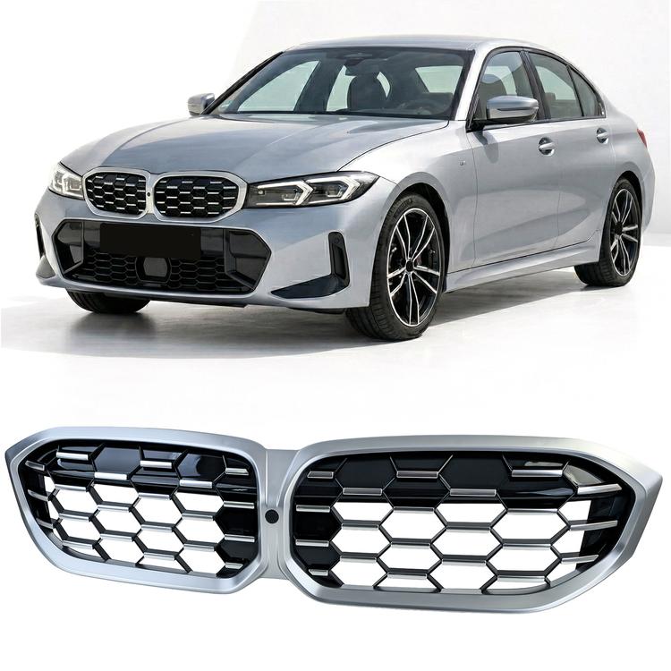Njurar honeycomb-design Performance-design svart/krom till BMW 3-Serie G20 G21 LCI från 2022