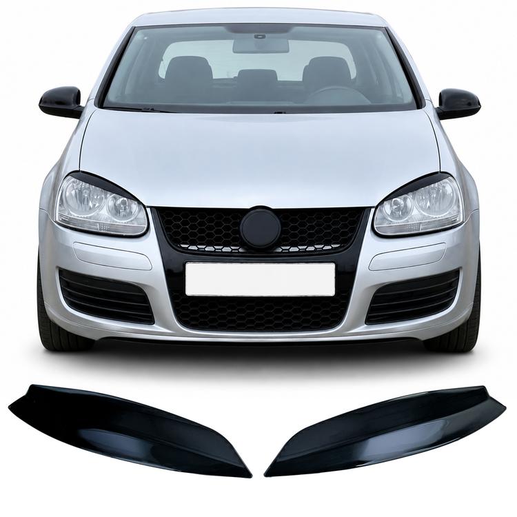 Strålkastare eyelids Bad Look svart Gloss som passar VW Golf 5 2003-2008