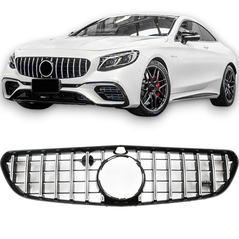 Blanksvart/Krom Grill Mercedes W217 S63 S65