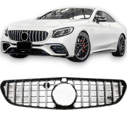 Blanksvart/Krom Grill Mercedes W217 S63 S65
