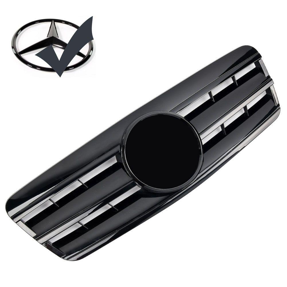 Blanksvart grill Mercedes W208 CLK
