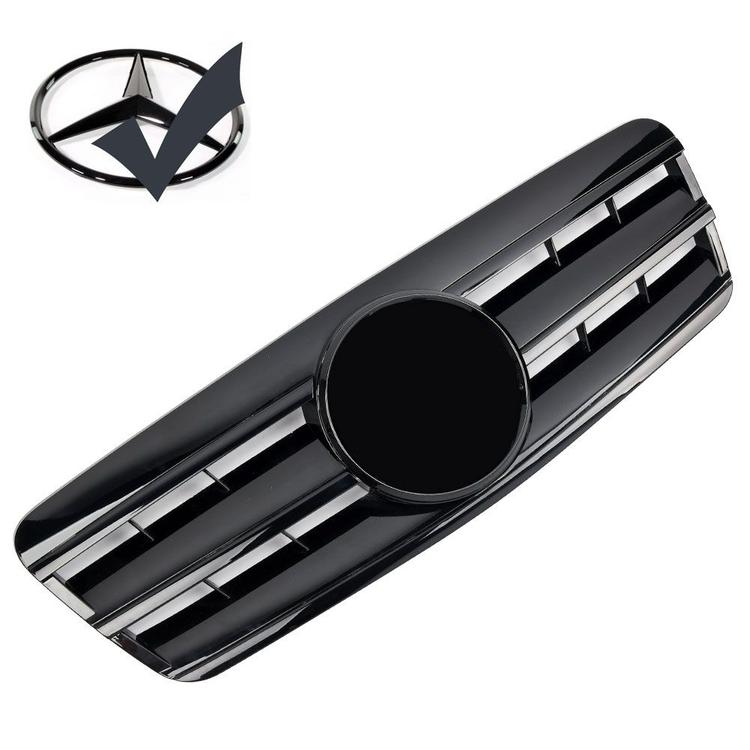 Blanksvart grill Mercedes W208 CLK