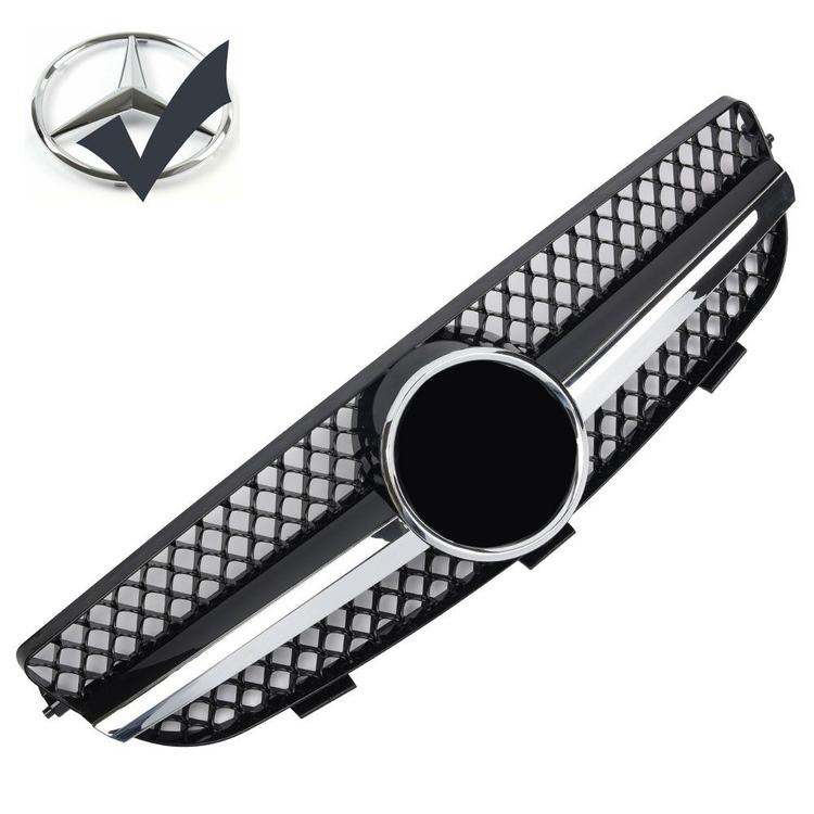 Krom svart grill för Mercedes CLK W209