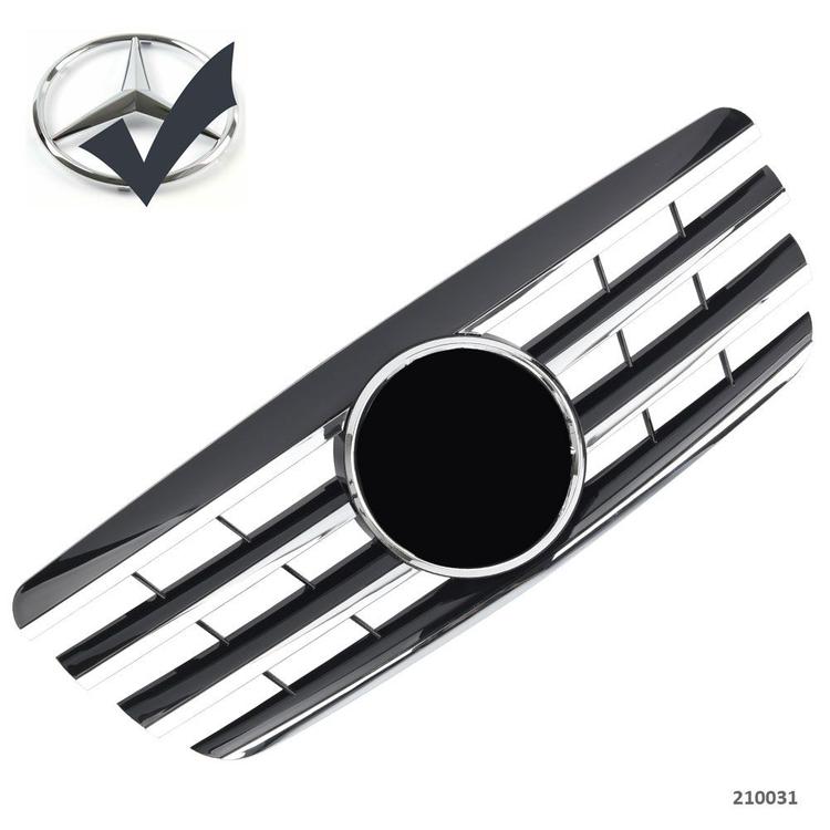 Krom svart grill Mercedes W210 E-Klass