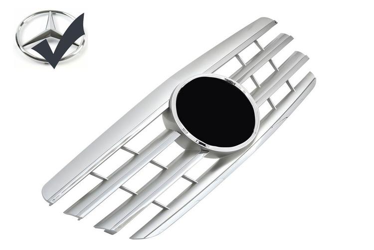 Krom silver grill för Mercedes W210 E-klass