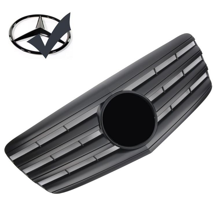 Svart grill för Mercedes W211 2006-2009