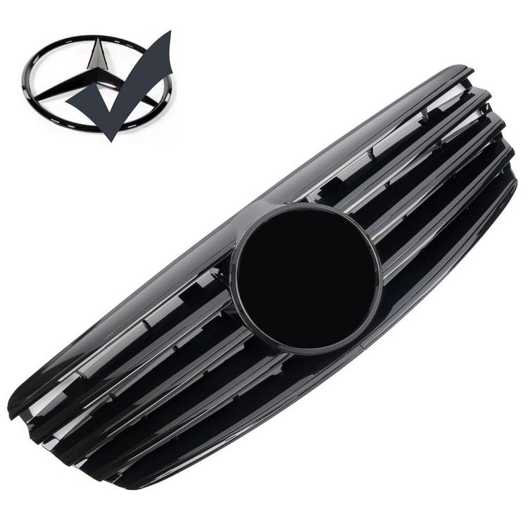 Blanksvart grill Mercedes W211 2003-2006