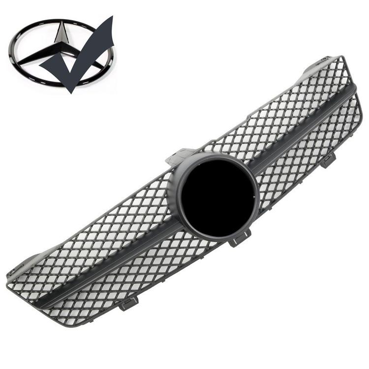 Mattsvart grill för Mercedes CLS W219 2008-2010