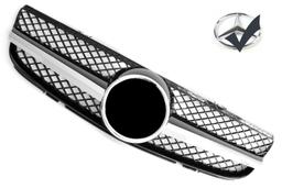 Svart kromad grill Mercedes SL R230 2006-2008