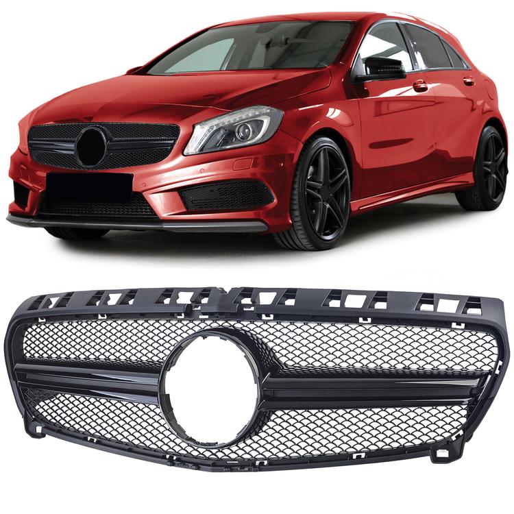 Frontgrill helsort W176 A-klasse 2012-2015