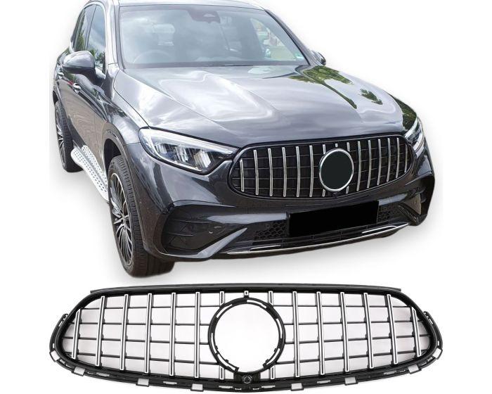 Blanksvart/Krom Grill Mercedes GLC X253 C253 AMG-Line