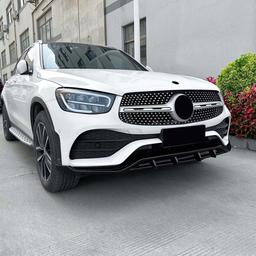 Blank svart frontspoiler Mercedes GLC X253 C253 AMG-Line