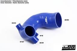do88 Audi S2 ABY 1992-1996 Turbo Inloppsslang Svart
