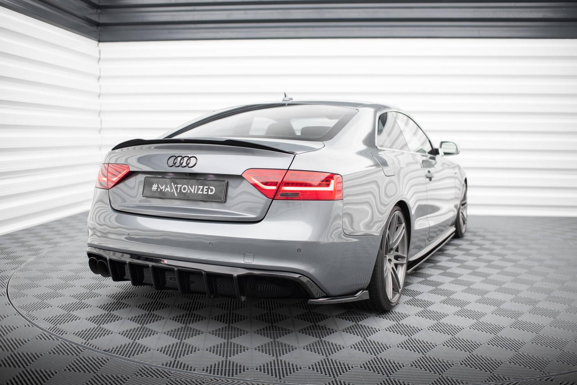 Maxton Design Diffuser Audi A5 S-line Coupe / Sportback 8T Facelift (single Side Dual Exhaust Version)