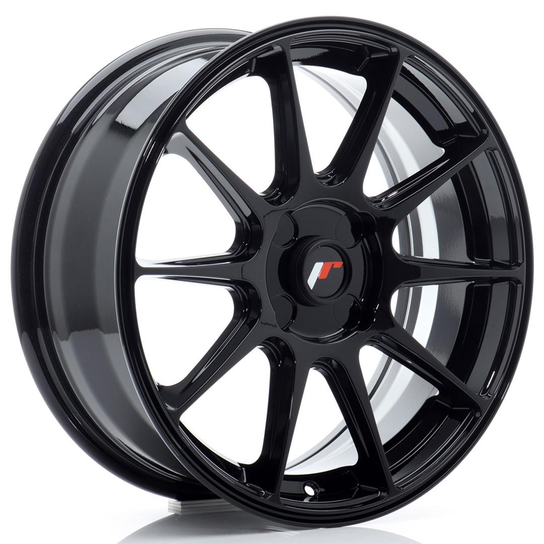 JR Wheels JR11 alumiinivanne, Musta, 17"