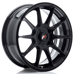 JR Wheels JR11 alumiinivanne, Musta, 17"