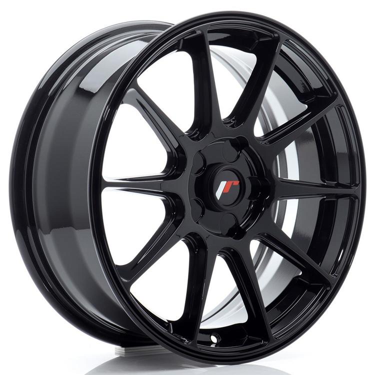 JR Wheels JR11 alumiinivanne, Musta, 17"
