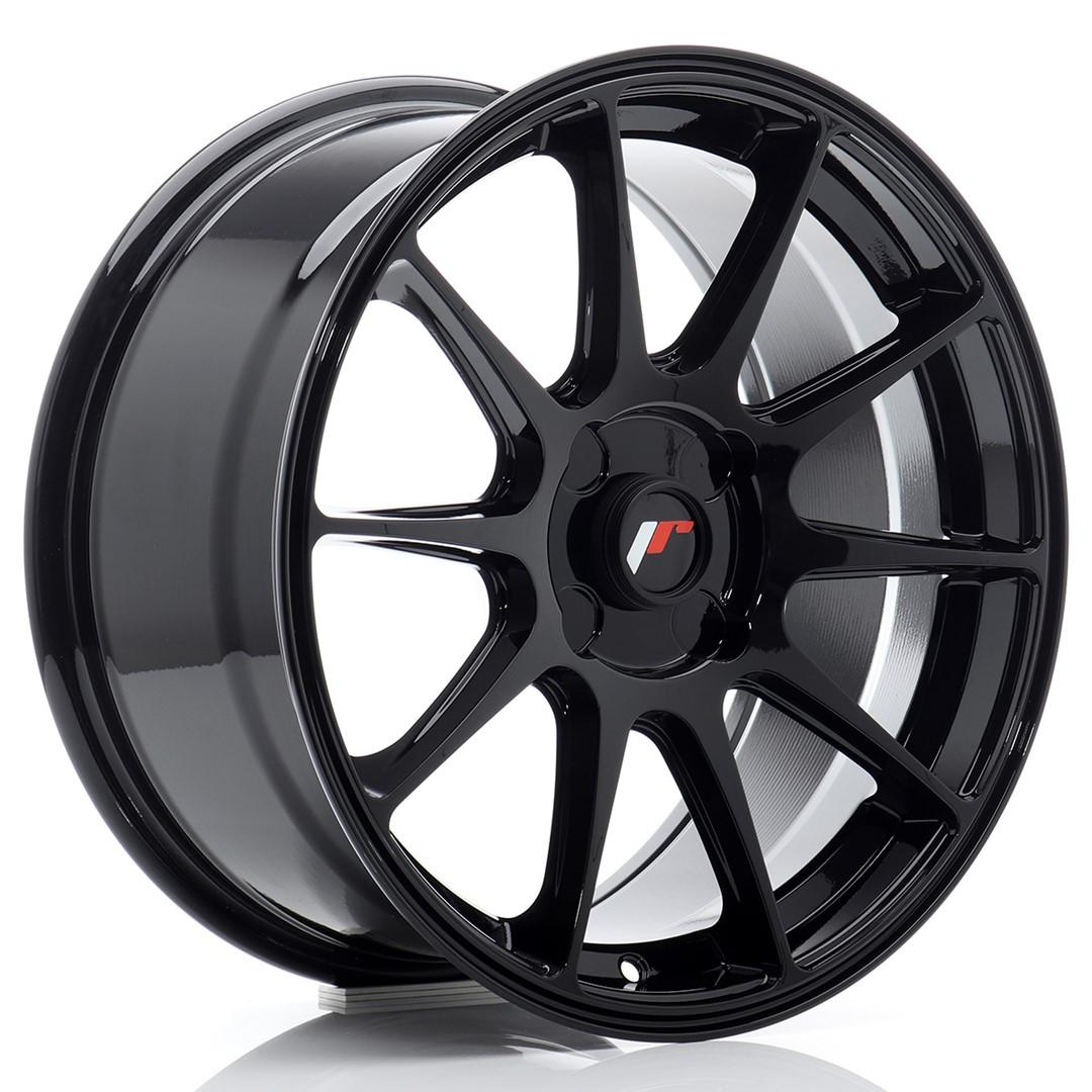 JR Wheels JR11 alumiinivanne, Musta, 17"