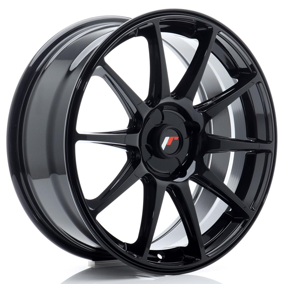 JR Wheels JR11 alumiinivanne, Musta, 18"