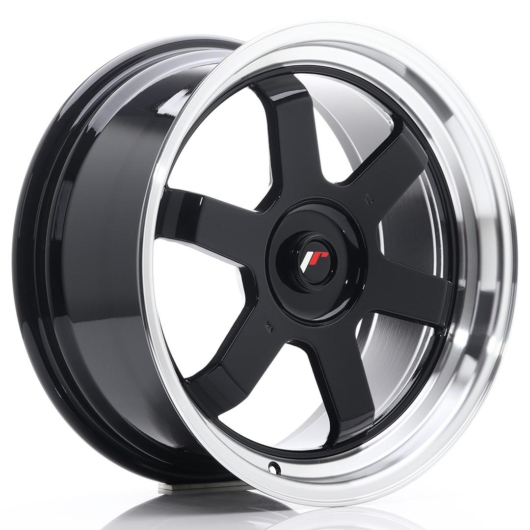 JR Wheels JR12 alumiinivanne, Musta, 17"