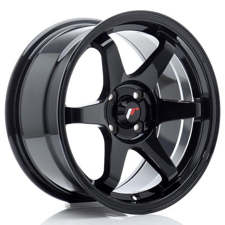 JR Wheels JR3 alumiinivanne, Musta, 16"