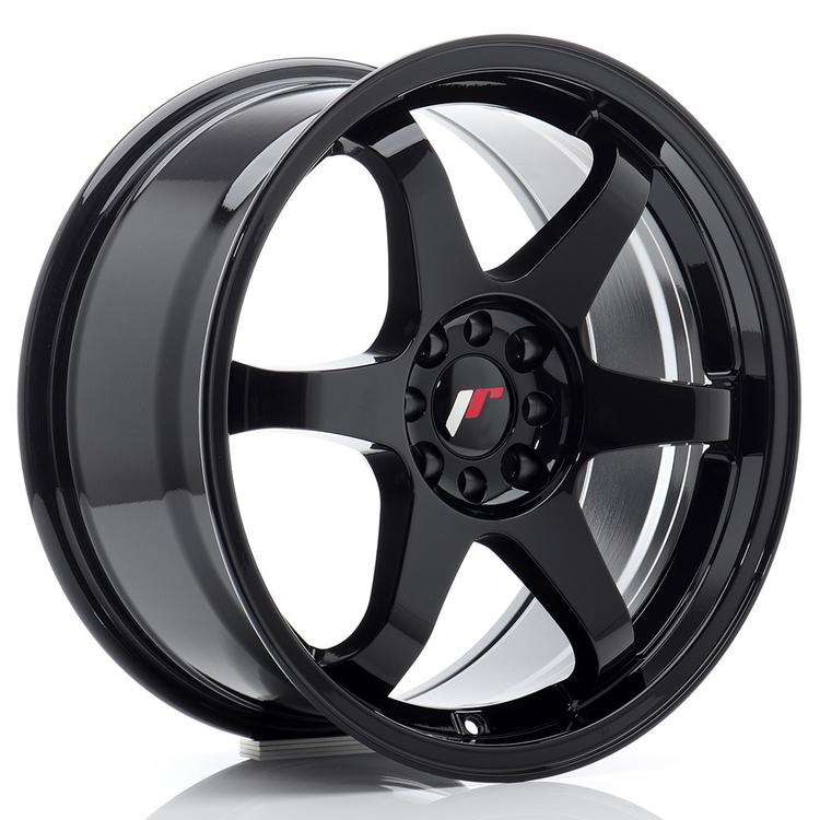 JR Wheels JR3 alumiinivanne, Musta, 17"