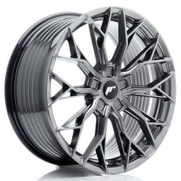JR Wheels JR49 Grey alloy wheel mounted on car in an atmospheric setting