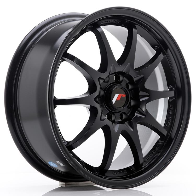 JR Wheels JR5 alumiinivanne, Musta, 16"
